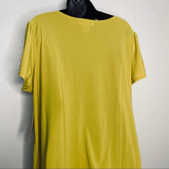 Diana Belle Yellow Square Neck Blouse Size 1X - Picture 3 of 5